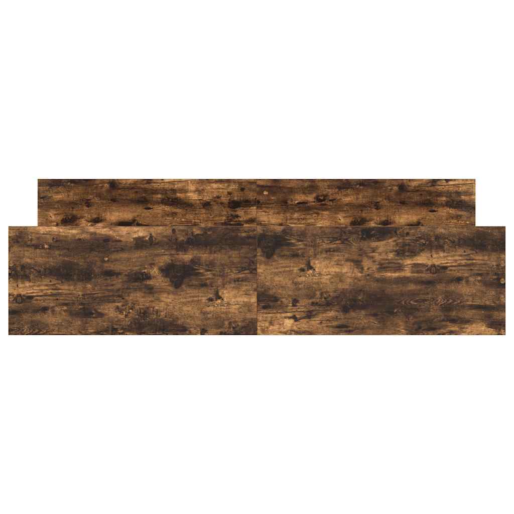 Bettgestell mit Kopf- und Fußteil Räuchereiche 200x200 cm