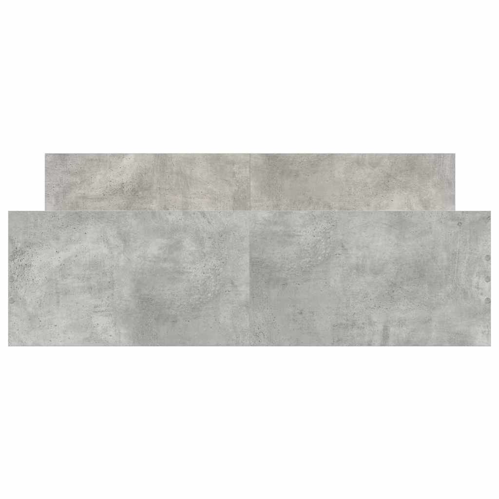 Bettgestell mit Kopf- und Fußteil Betongrau 120x200 cm