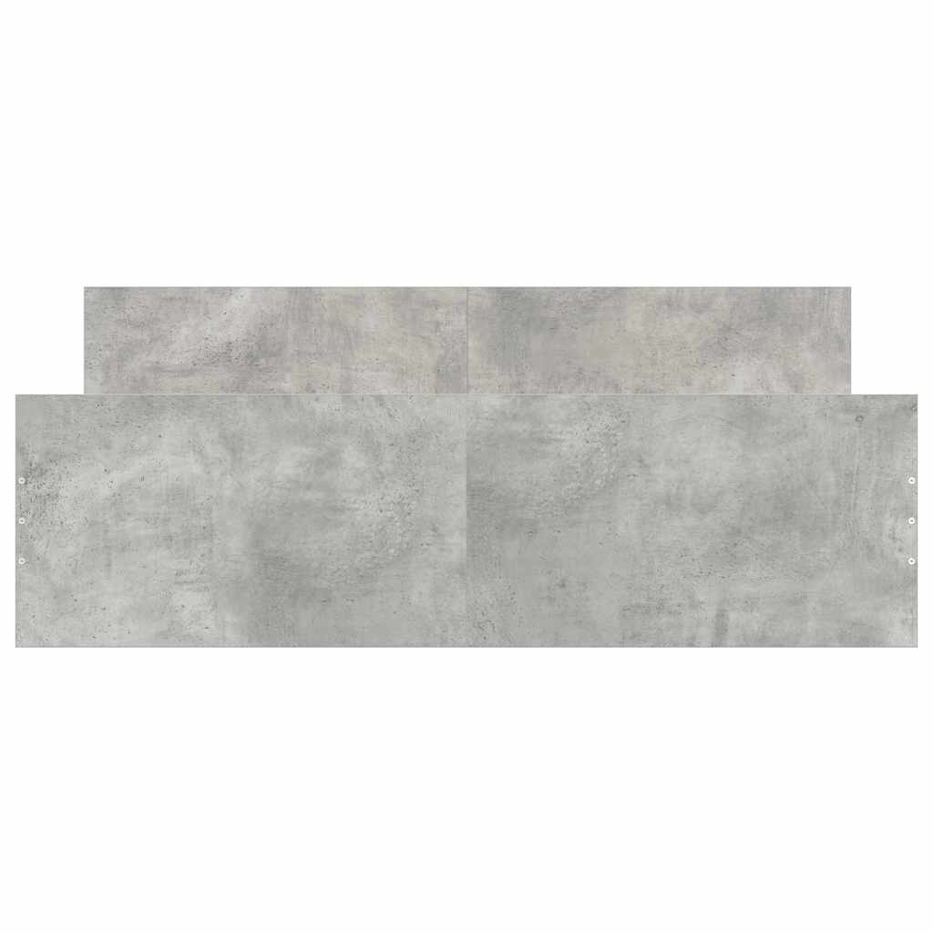 Bettgestell mit Kopf- und Fußteil Betongrau 150x200 cm