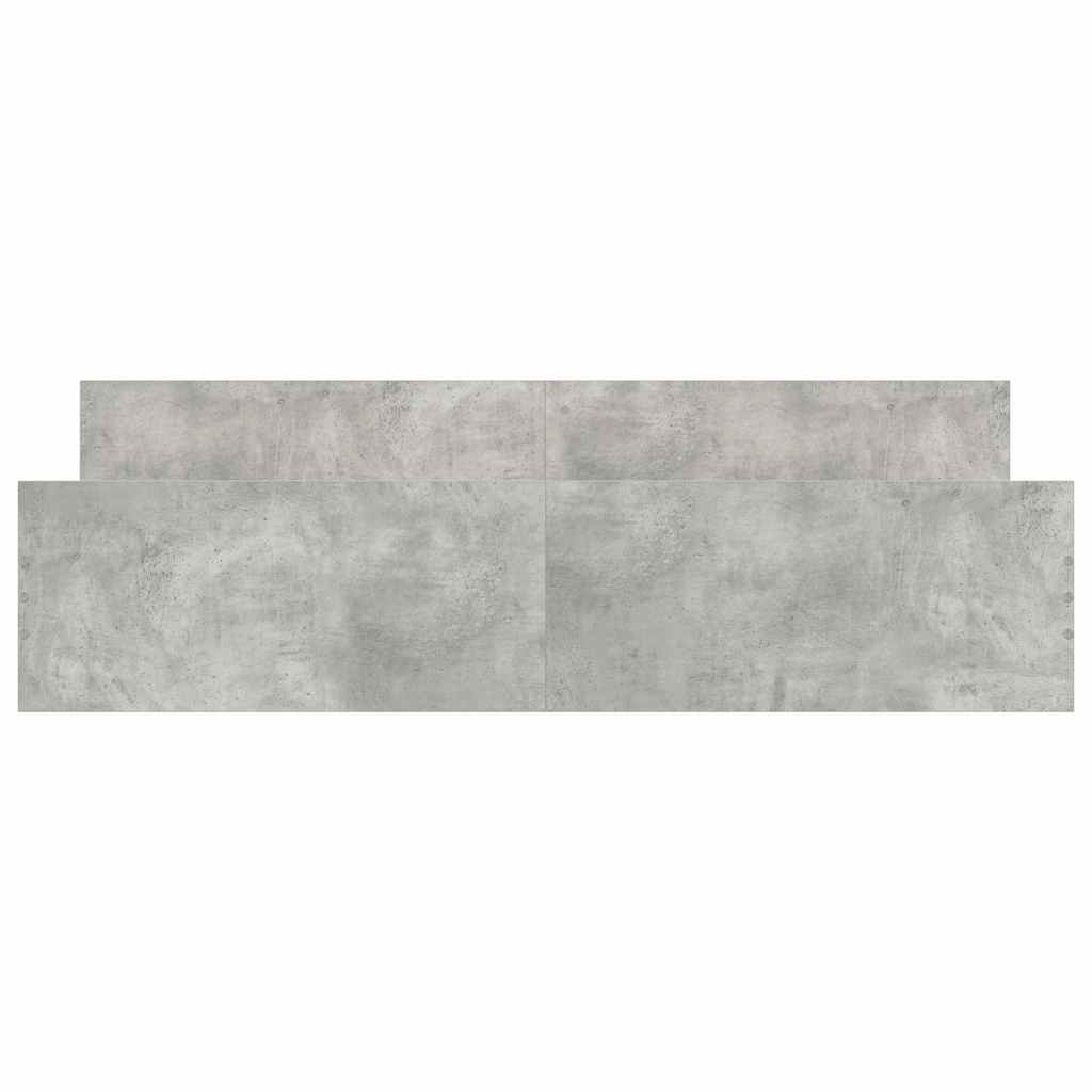 Bettgestell mit Kopf- und Fußteil Betongrau 160x200 cm