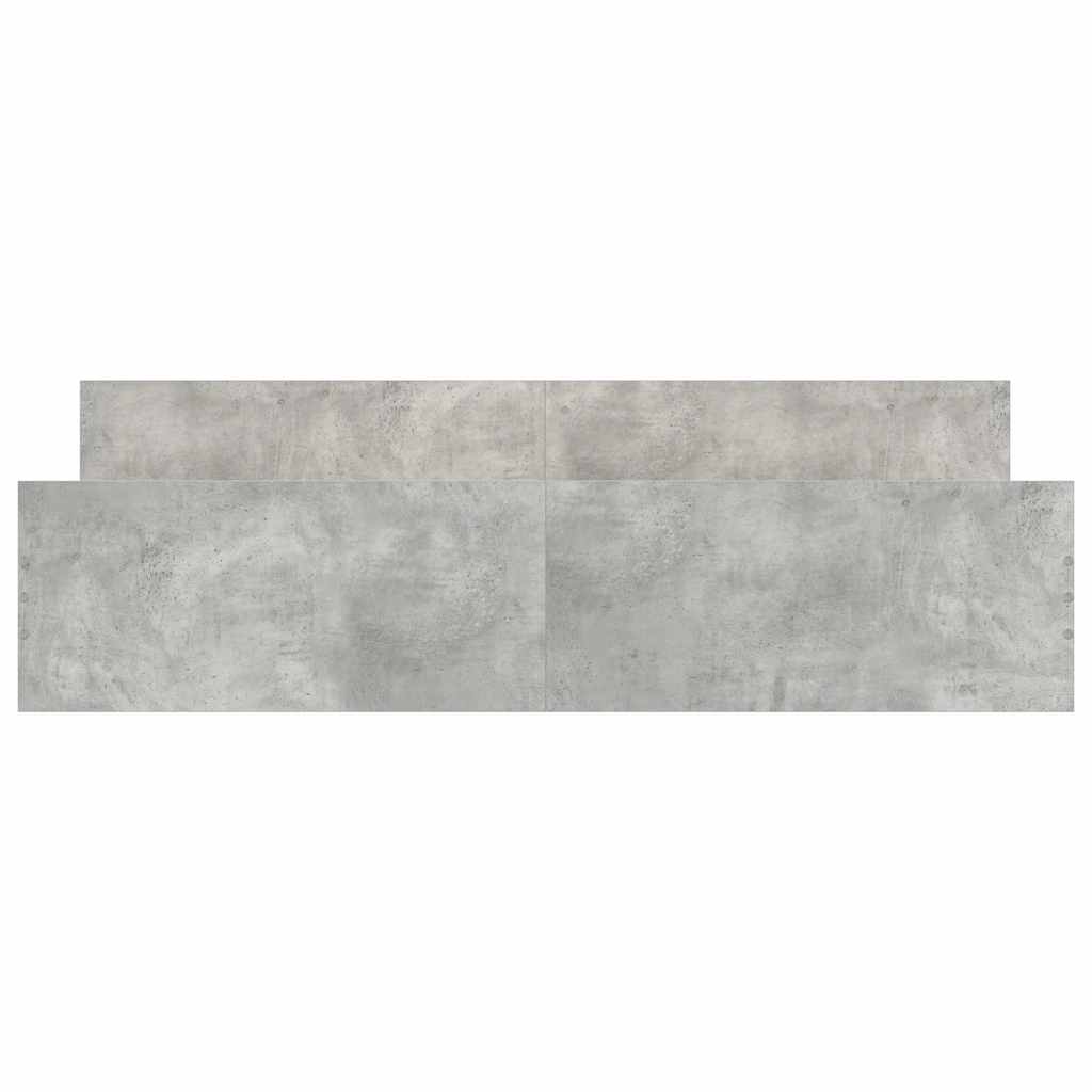Bettgestell mit Kopf- und Fußteil Betongrau 180x200 cm