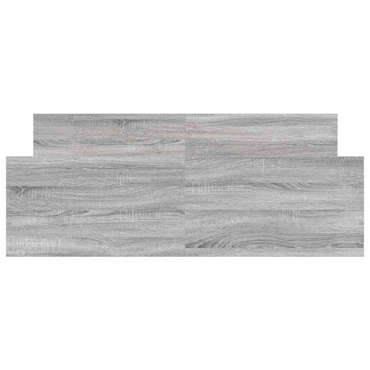 Bettgestell mit Kopf- und Fußteil Grau Sonoma 120x190 cm