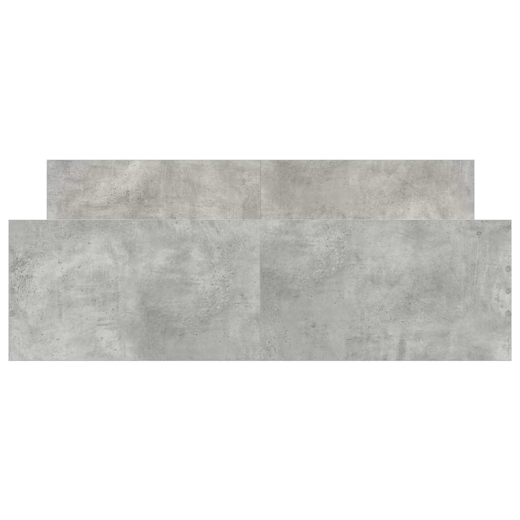 Bettgestell mit Kopf- und Fußteil Betongrau 135x190 cm