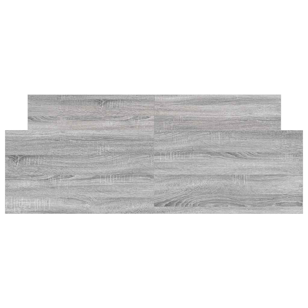 Bettgestell mit Kopf- und Fußteil Grau Sonoma 135x190 cm
