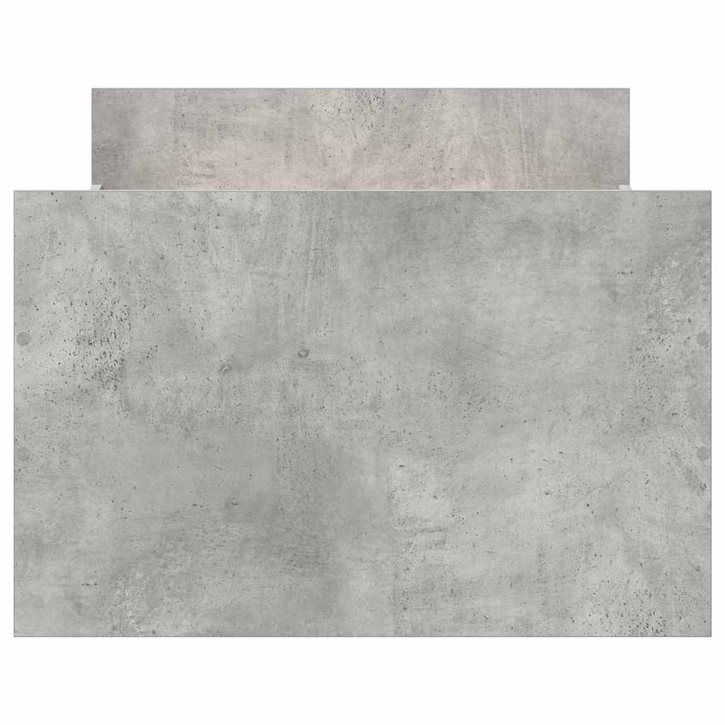 Bettgestell mit Kopf- und Fußteil Betongrau 100x200 cm