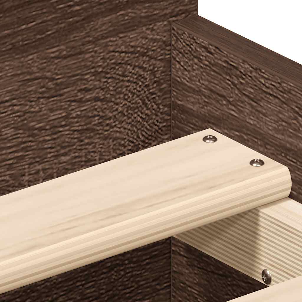 Bettgestell mit Kopf- und Fußteil Braun Eichen-Optik 100x200 cm