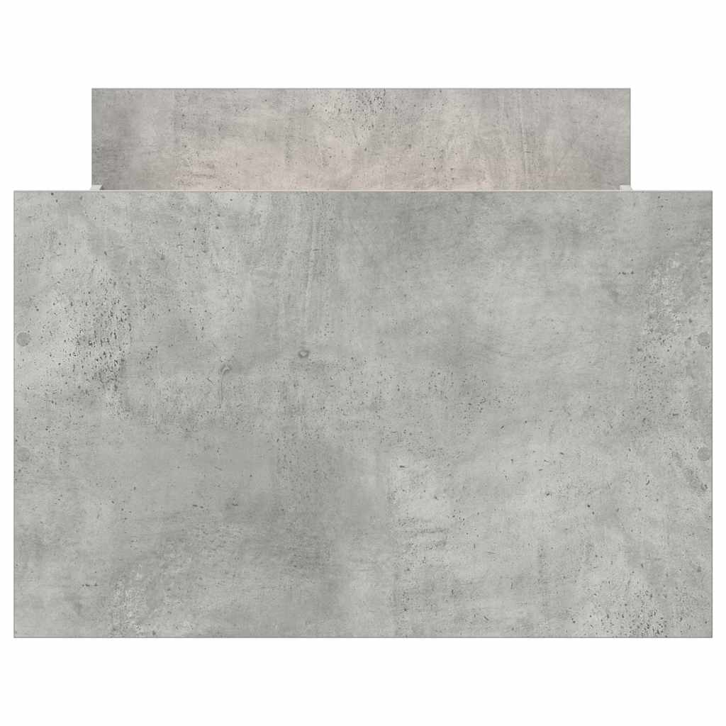 Bettgestell mit Kopf- und Fußteil Betongrau 90x200 cm