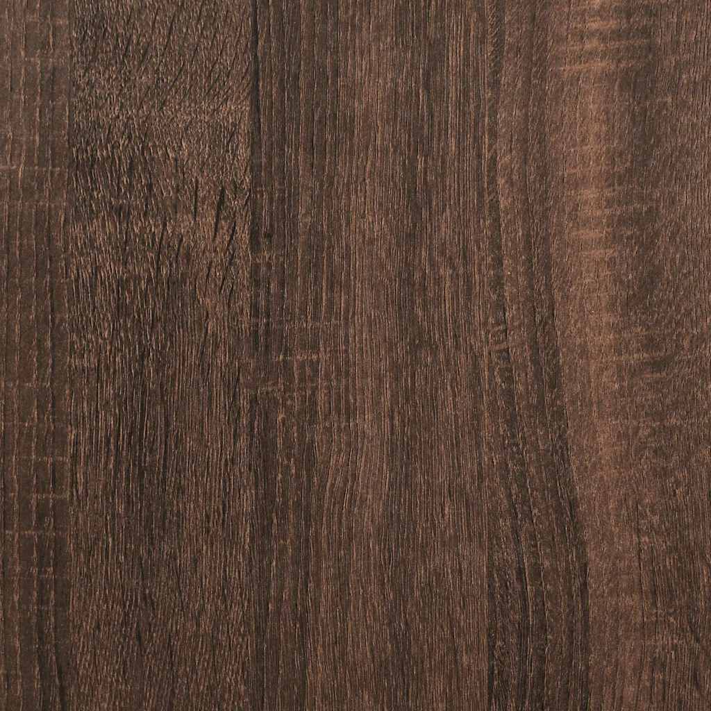 Bettgestell mit Kopf- und Fußteil Braun Eichen-Optik 90x200 cm