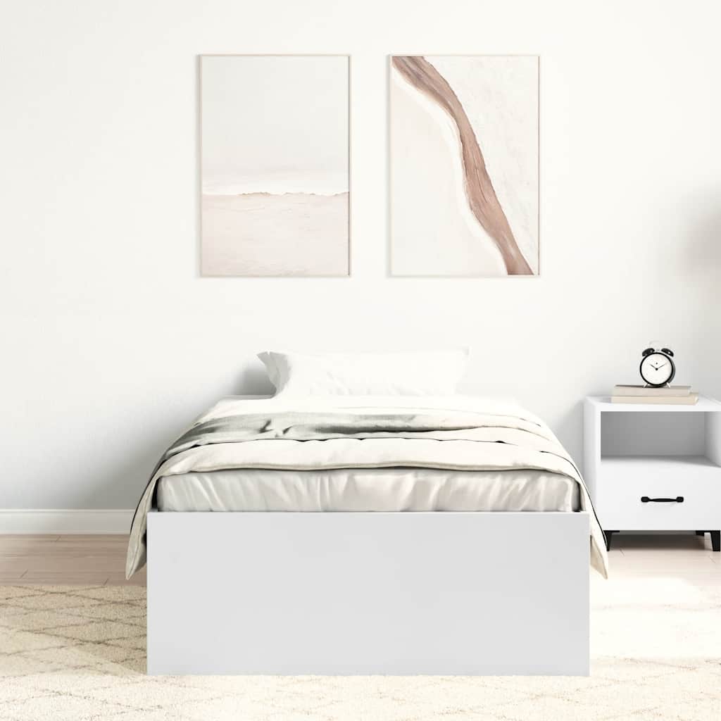 Bettgestell Weiß 90x200 cm