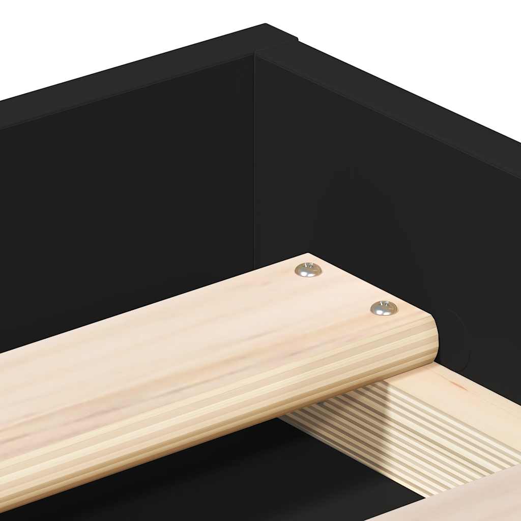Bettgestell Schwarz 90x200 cm