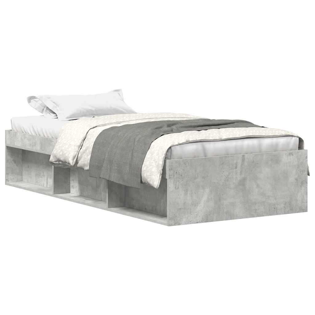 Bettgestell Betongrau 90x200 cm
