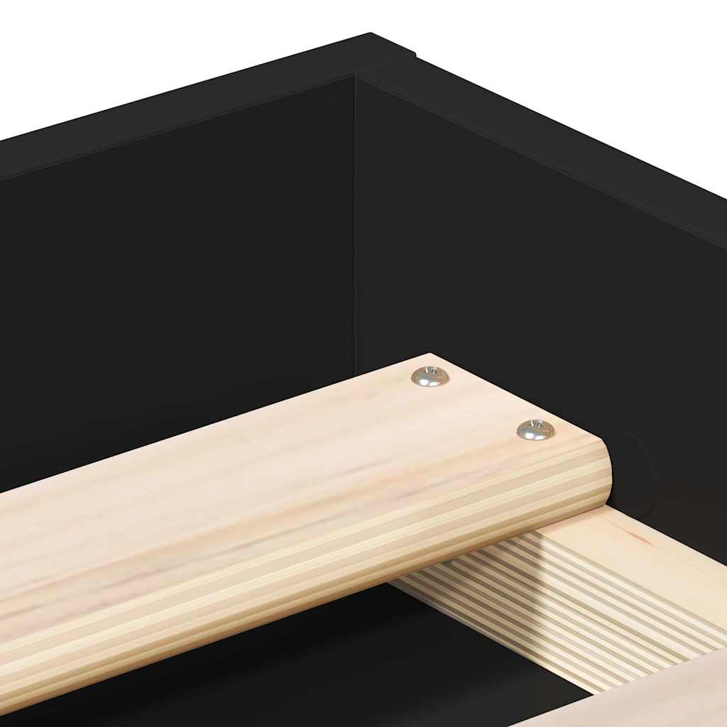 Bettgestell Schwarz 100x200 cm