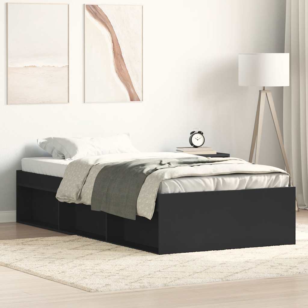 Bettgestell Schwarz 100x200 cm