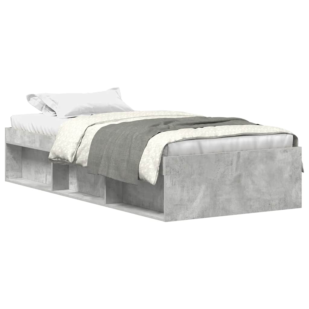 Bettgestell Betongrau 100x200 cm