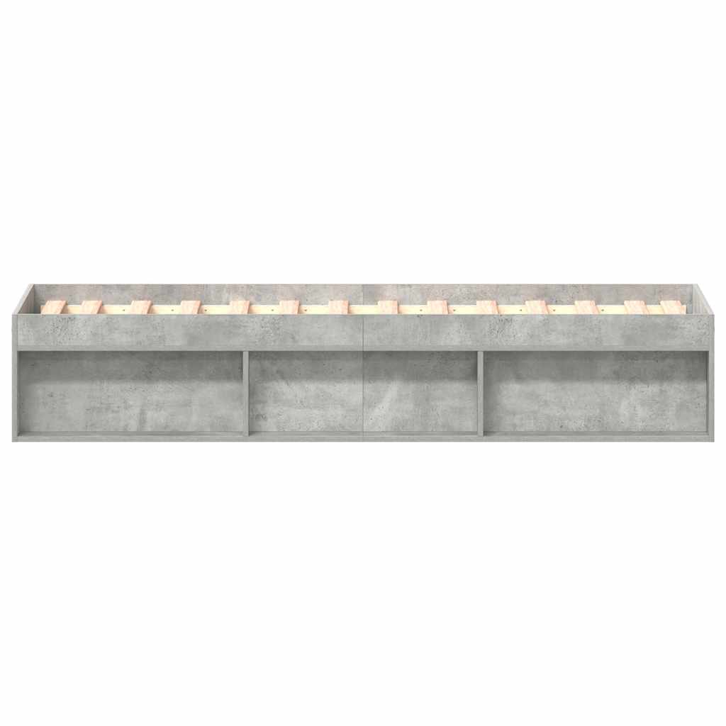 Bettgestell Betongrau 100x200 cm