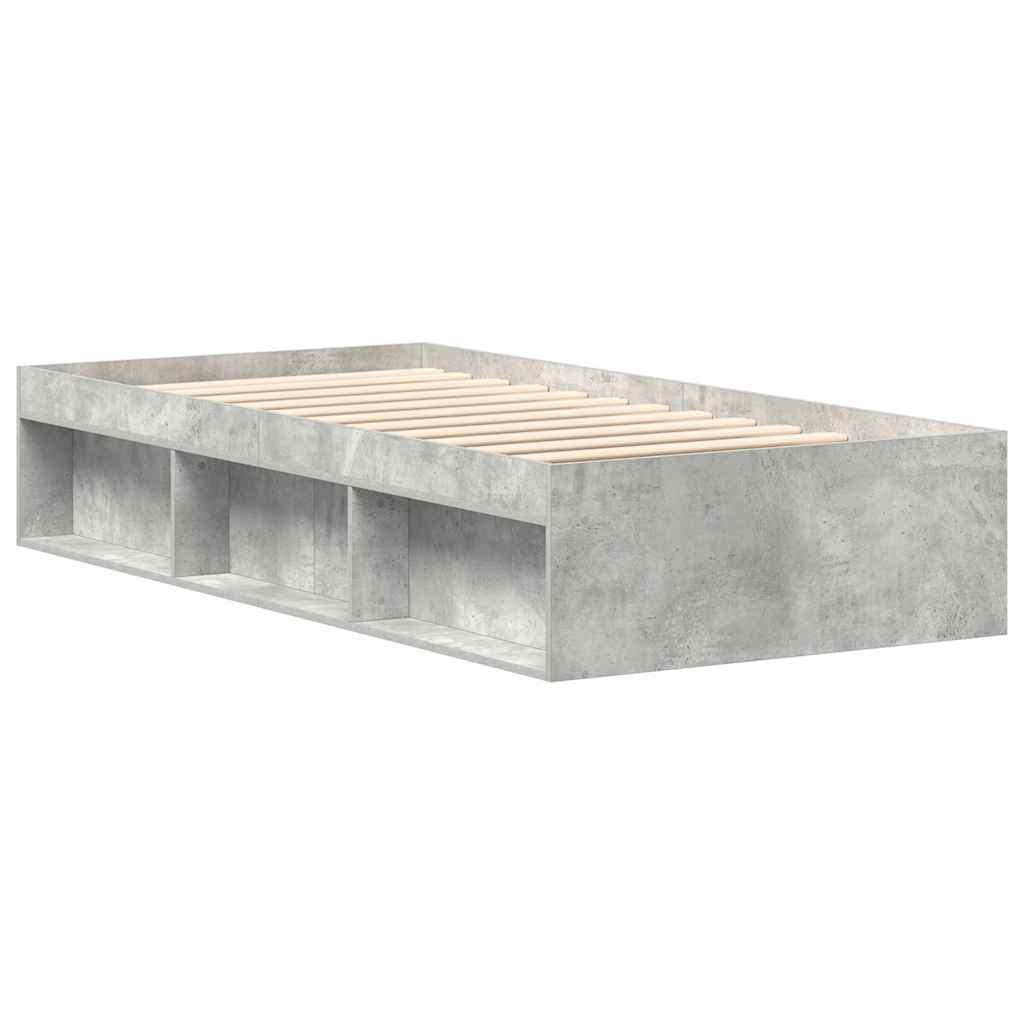 Bettgestell Betongrau 100x200 cm