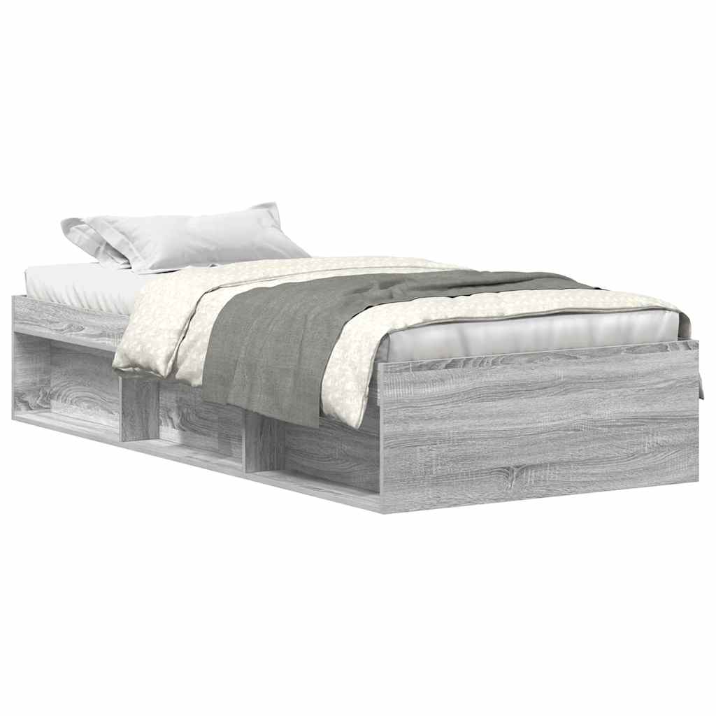 Bettgestell Grau Sonoma 100x200 cm