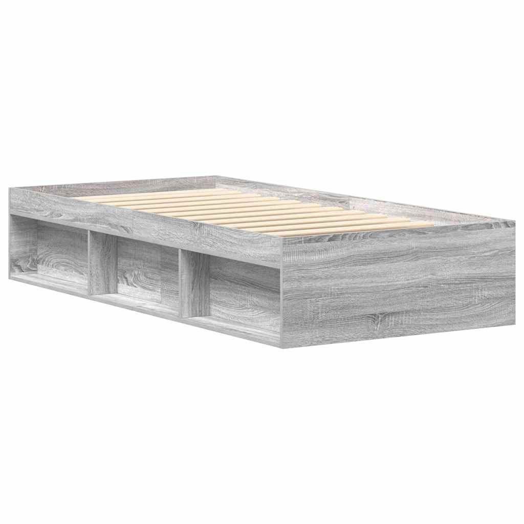 Bettgestell Grau Sonoma 100x200 cm