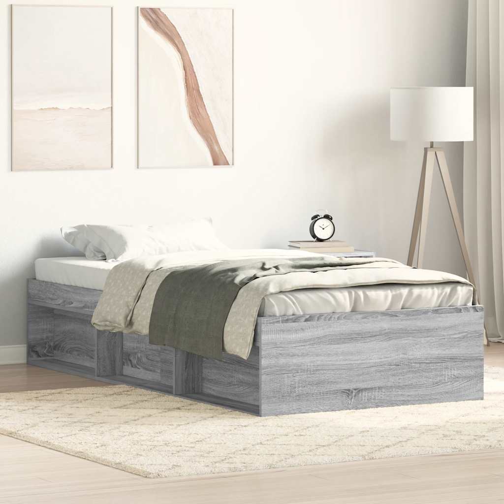 Bettgestell Grau Sonoma 100x200 cm