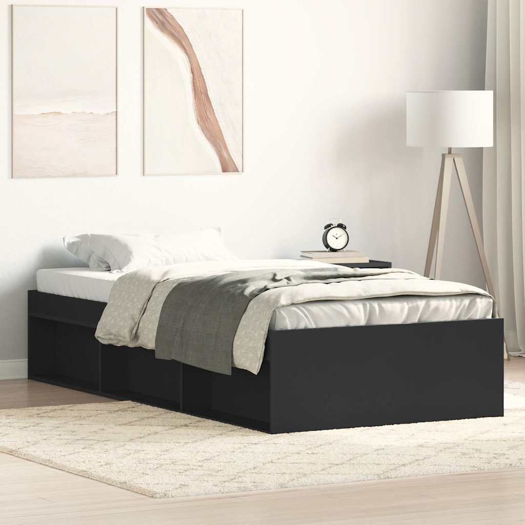 Bettgestell Schwarz 90x190 cm
