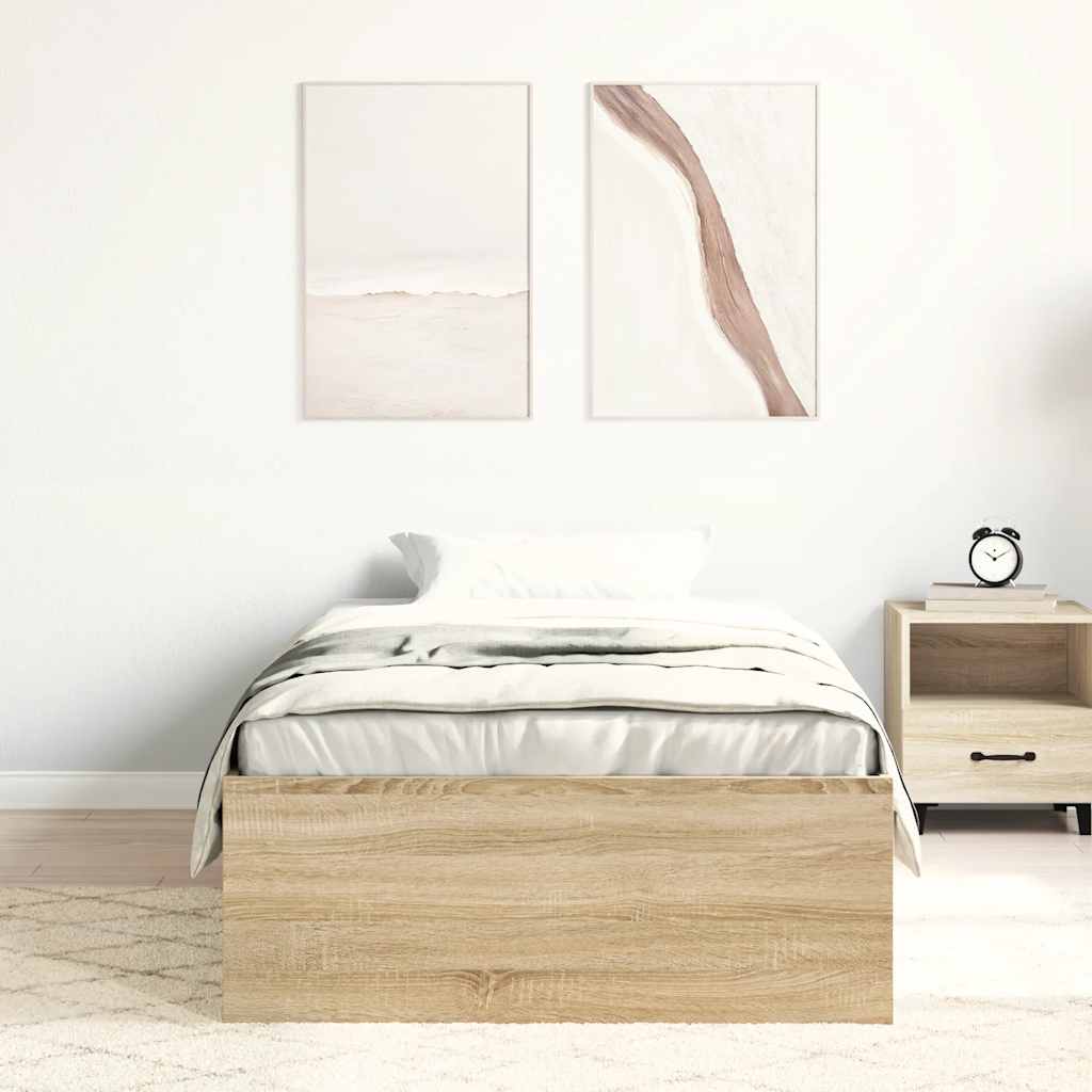 Bettgestell Sonoma-Eiche 90x190 cm