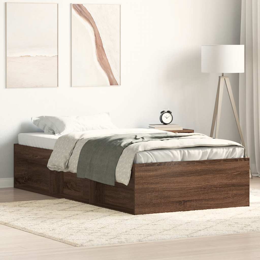 Bettgestell Braun Eichen-Optik 90x190 cm