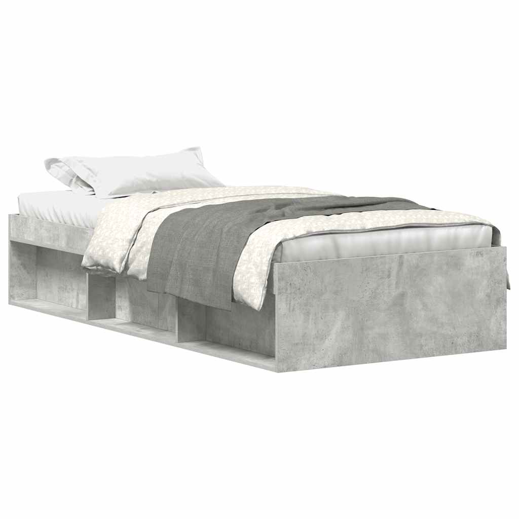 Bettgestell Betongrau 75x190 cm