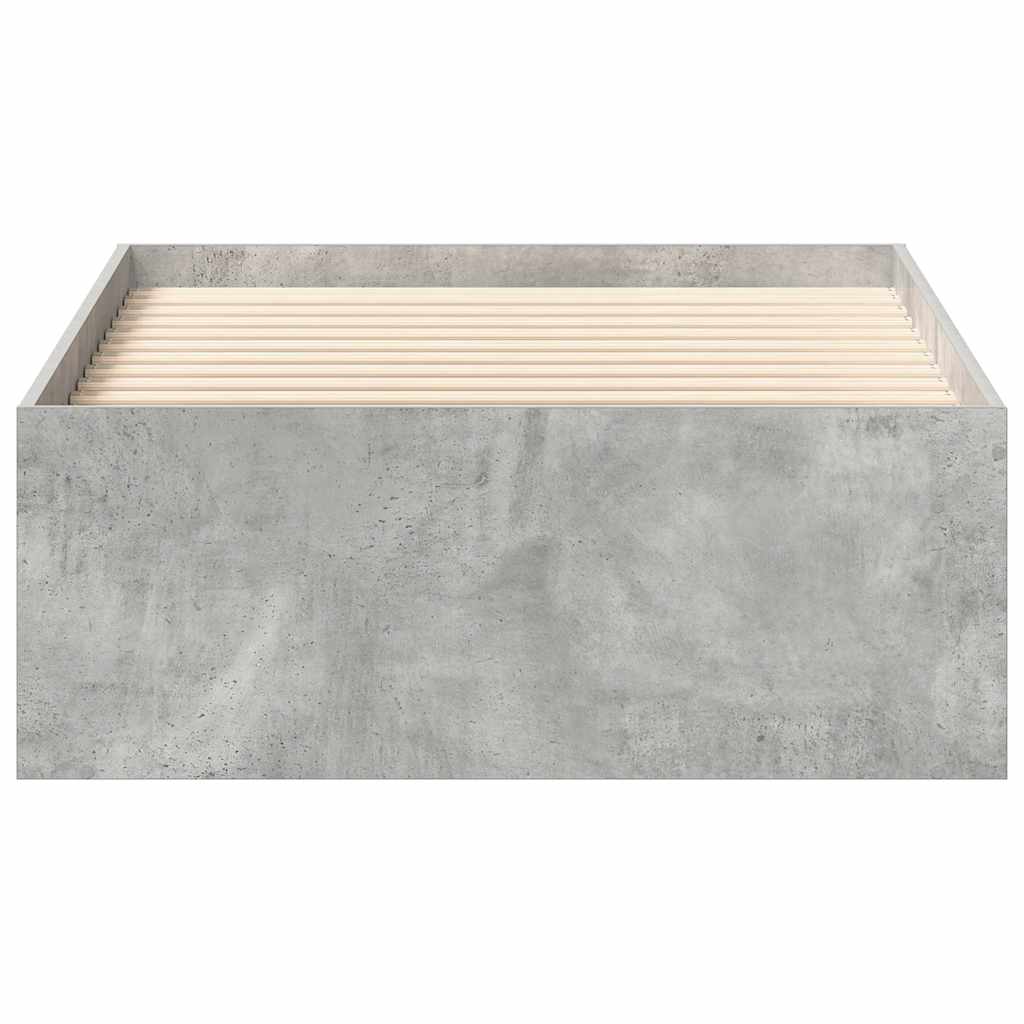 Bettgestell Betongrau 75x190 cm