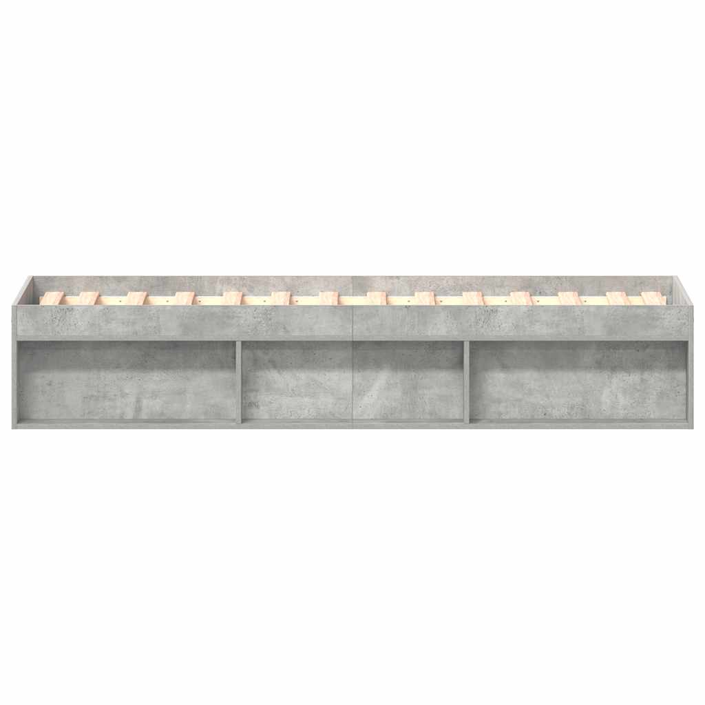 Bettgestell Betongrau 75x190 cm