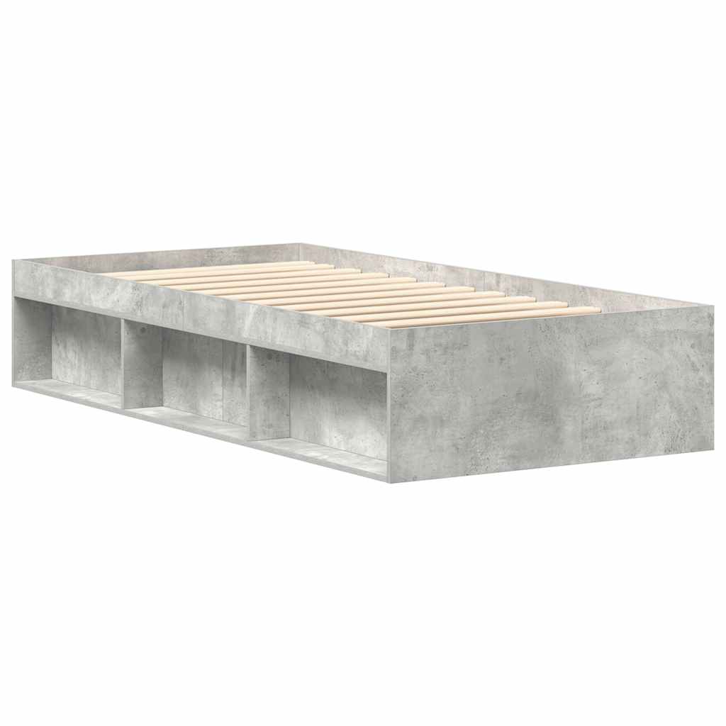 Bettgestell Betongrau 75x190 cm