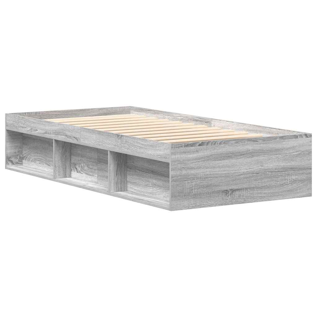 Bettgestell Grau Sonoma 75x190 cm