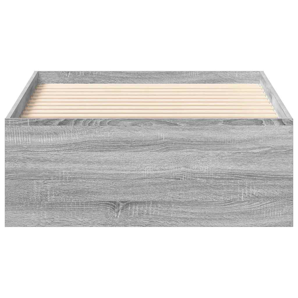 Bettgestell Grau Sonoma 75x190 cm