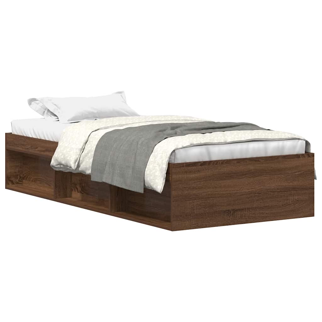 Bettgestell Braun Eichen-Optik 75 x 190 cm