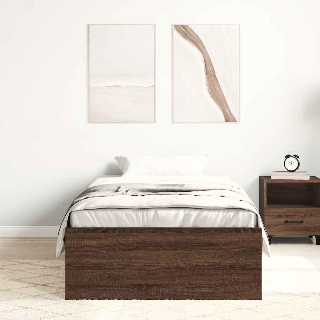 Bettgestell Braun Eichen-Optik 75 x 190 cm