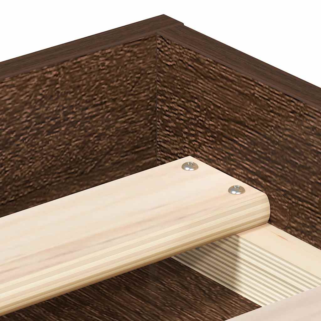 Bettgestell Braun Eichen-Optik 75 x 190 cm