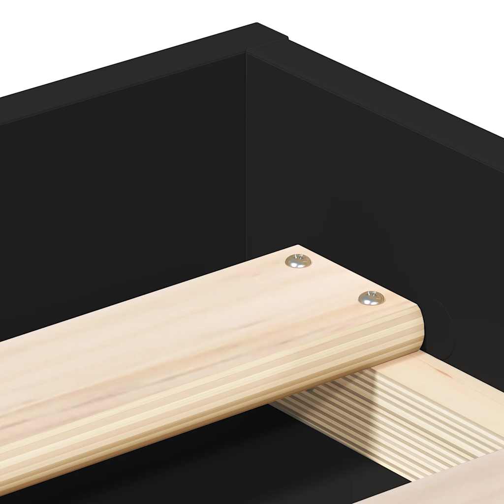 Bettgestell Schwarz 120x200 cm