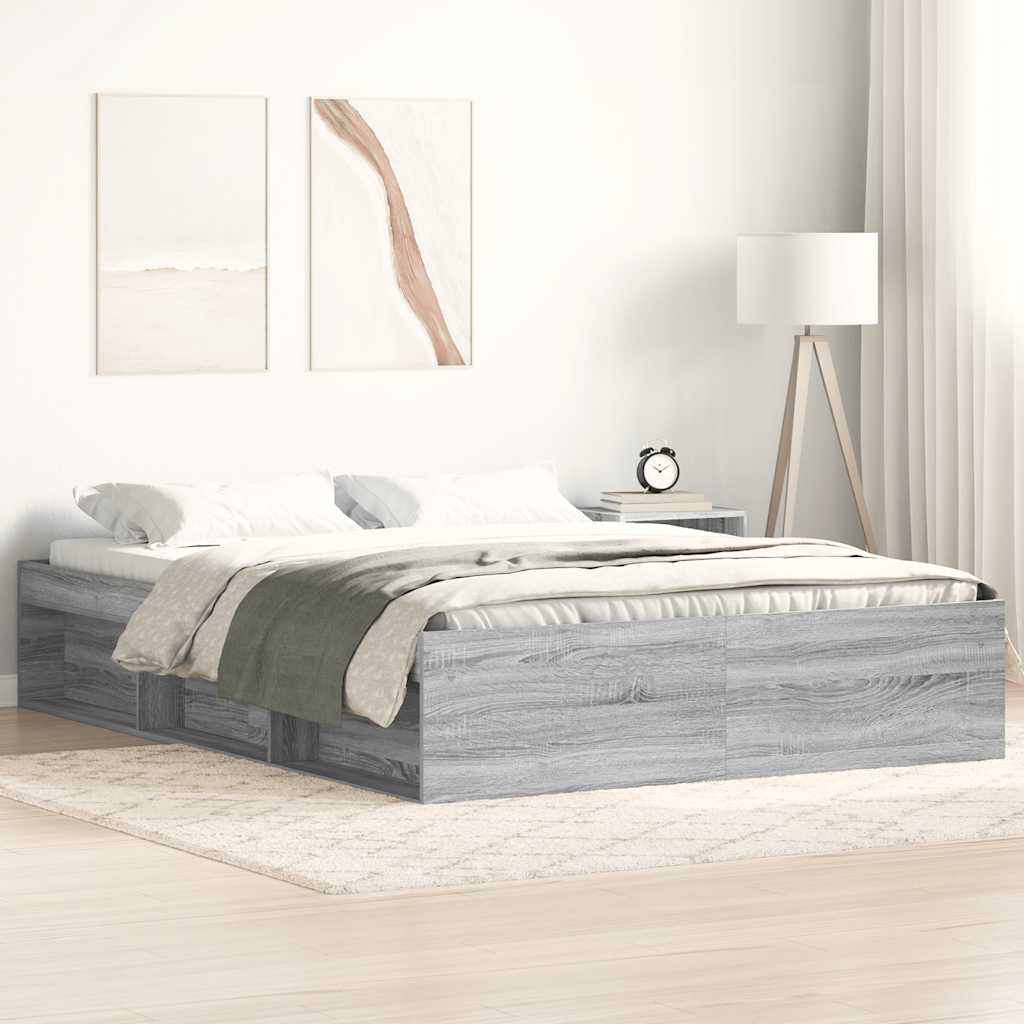 Bettgestell Grau Sonoma 120x200 cm