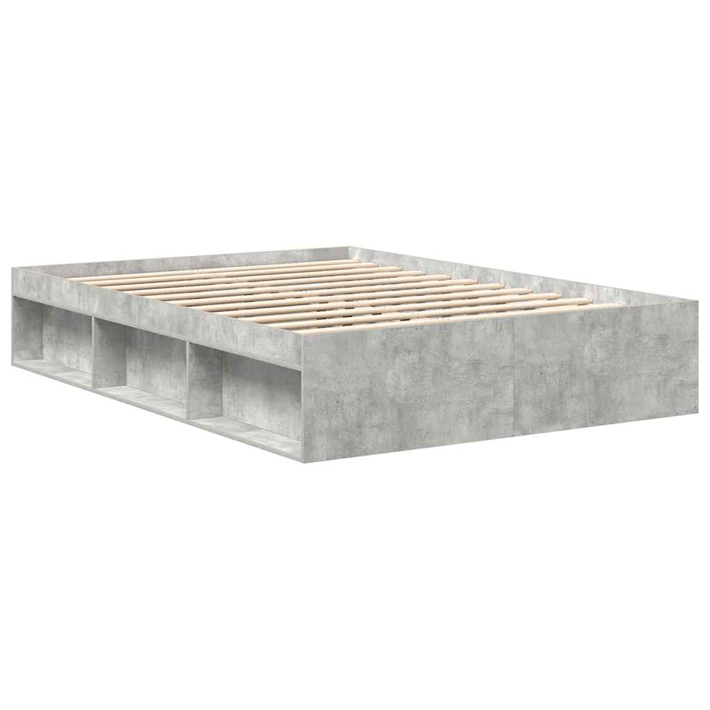 Bettgestell Betongrau 140x200 cm