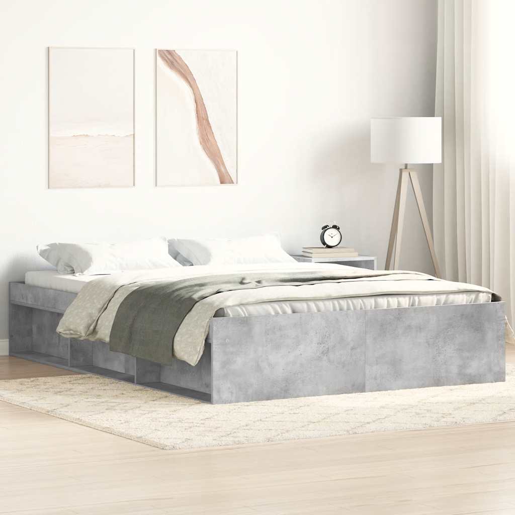 Bettgestell Betongrau 140x200 cm