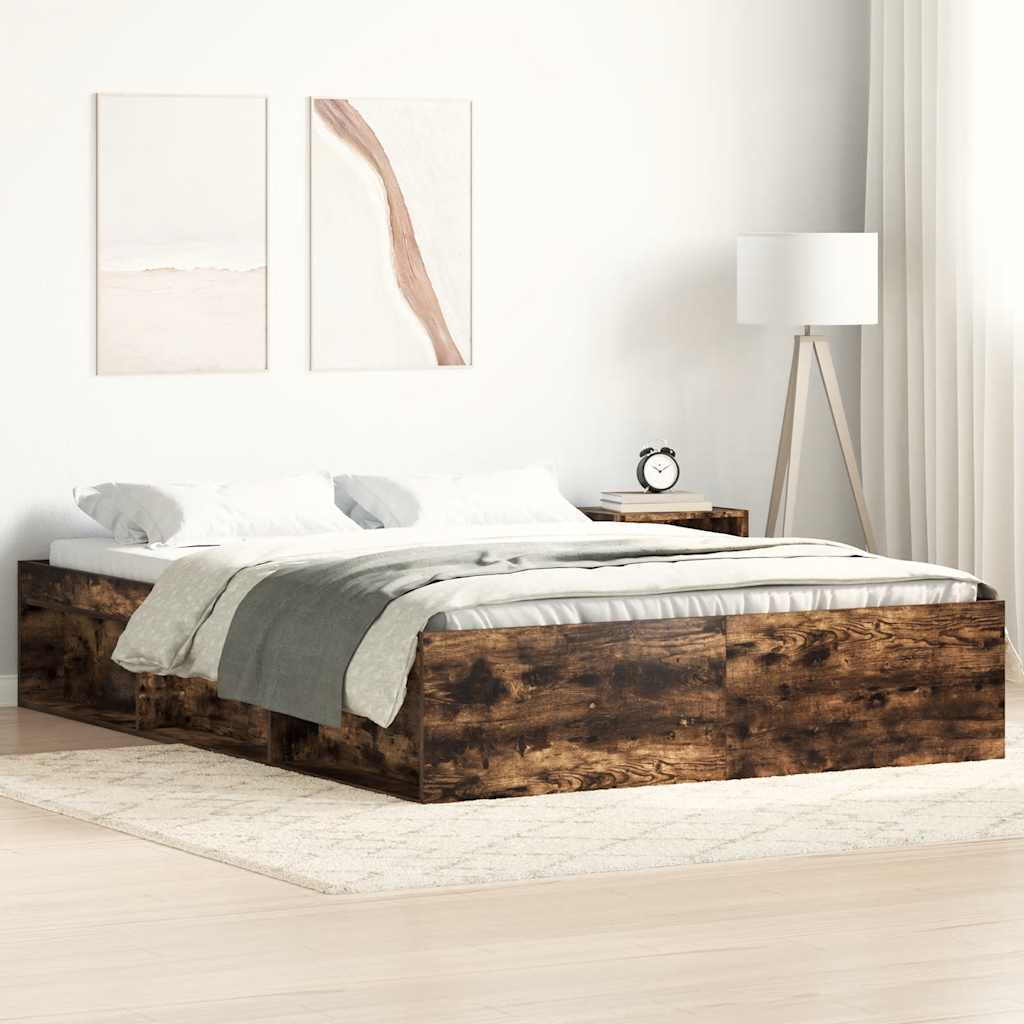 Bettgestell Räuchereiche 140x200 cm