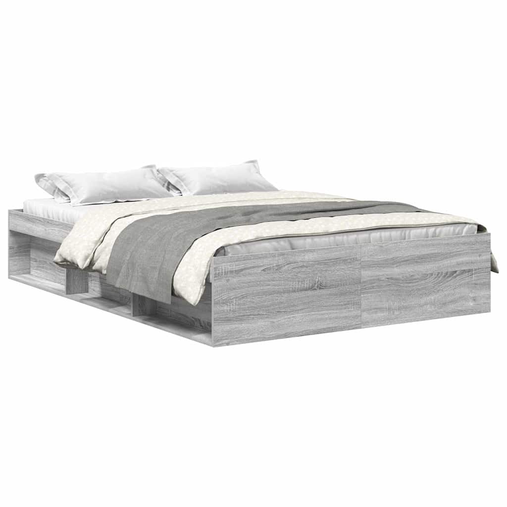 Bettgestell Grau Sonoma 140x200 cm