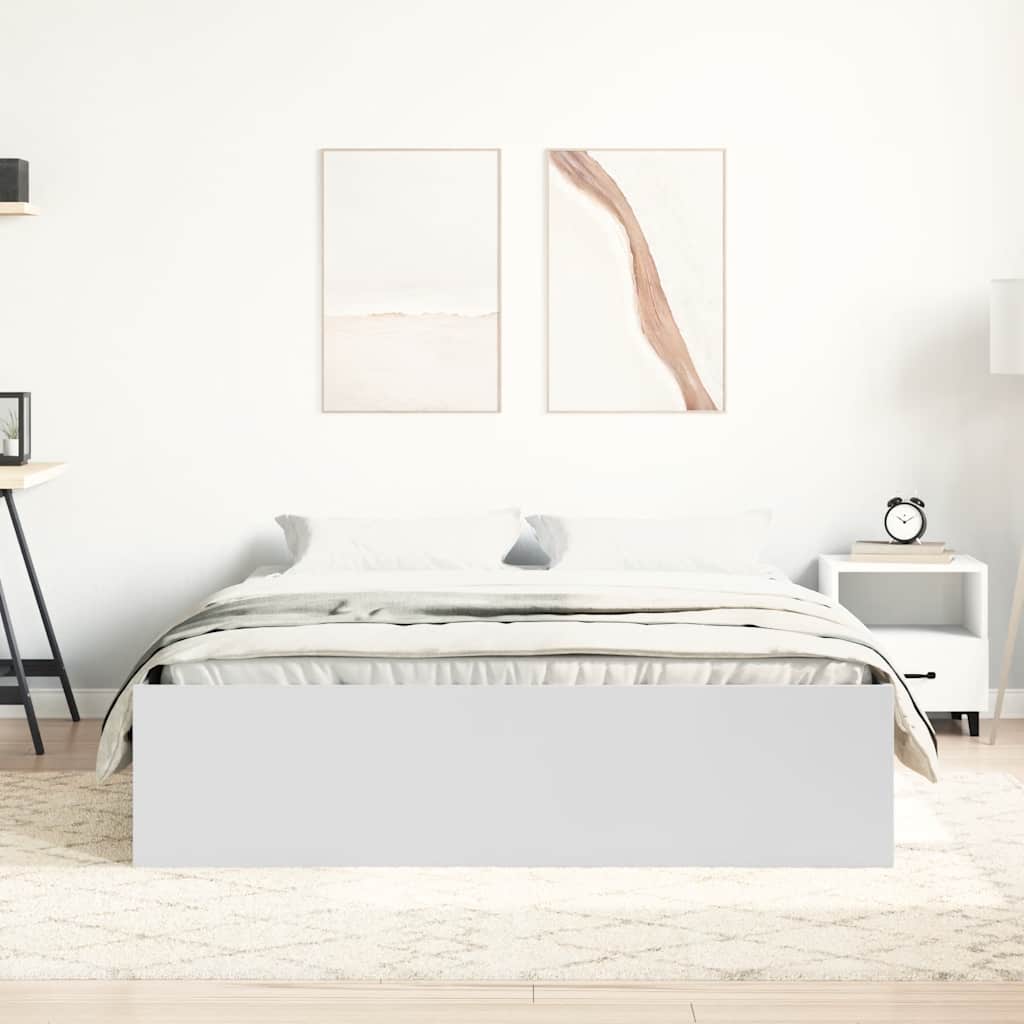 Bettgestell Weiß 150x200 cm