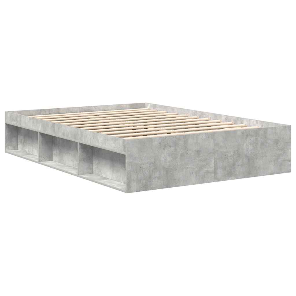 Bettgestell Betongrau 150x200 cm