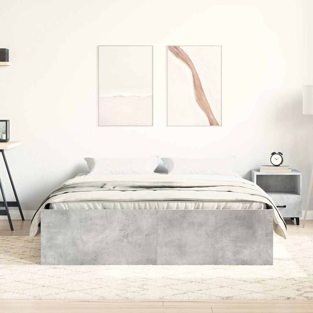 Bettgestell Betongrau 150x200 cm