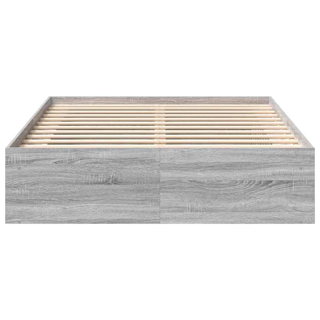 Bettgestell Grau Sonoma 150x200 cm