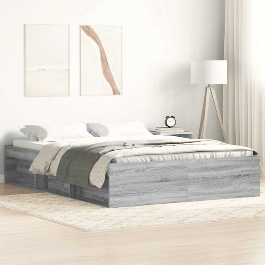 Bettgestell Grau Sonoma 150x200 cm