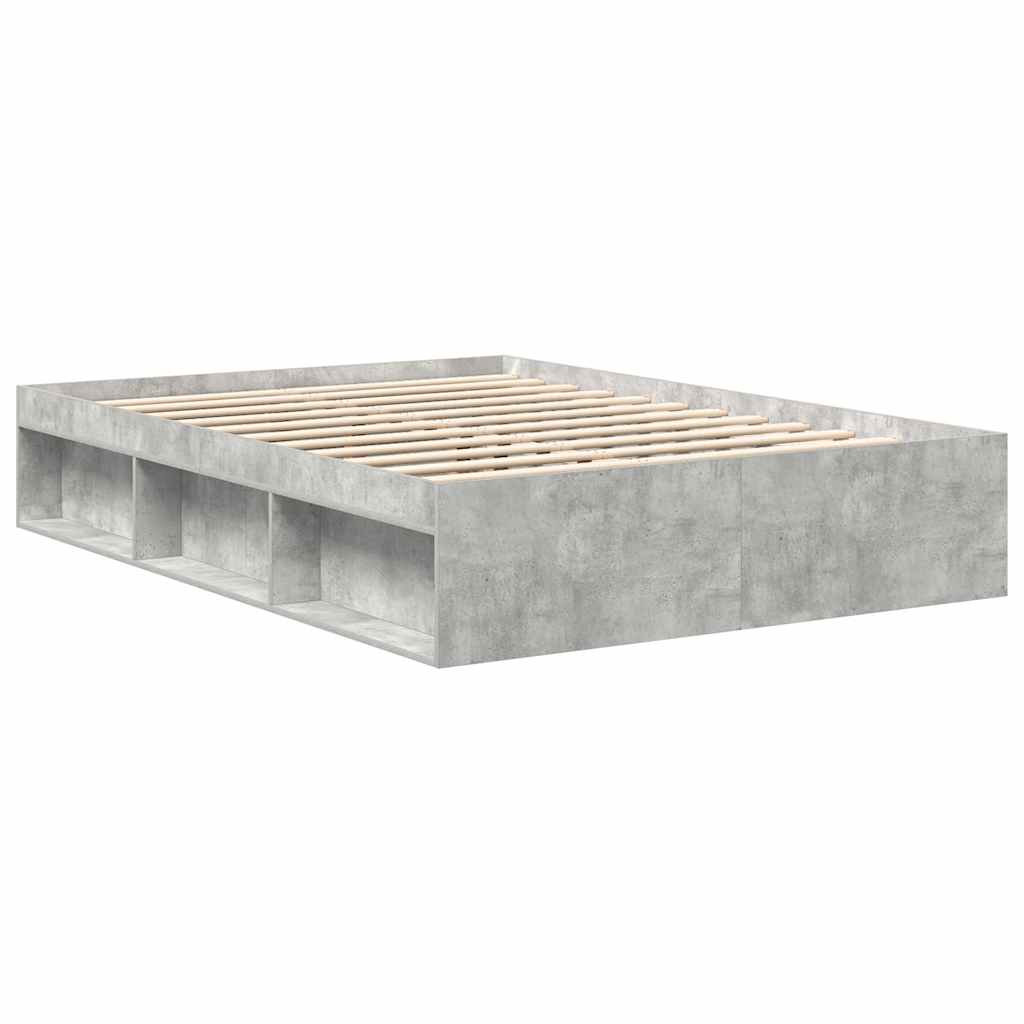 Bettgestell Betongrau 160x200 cm