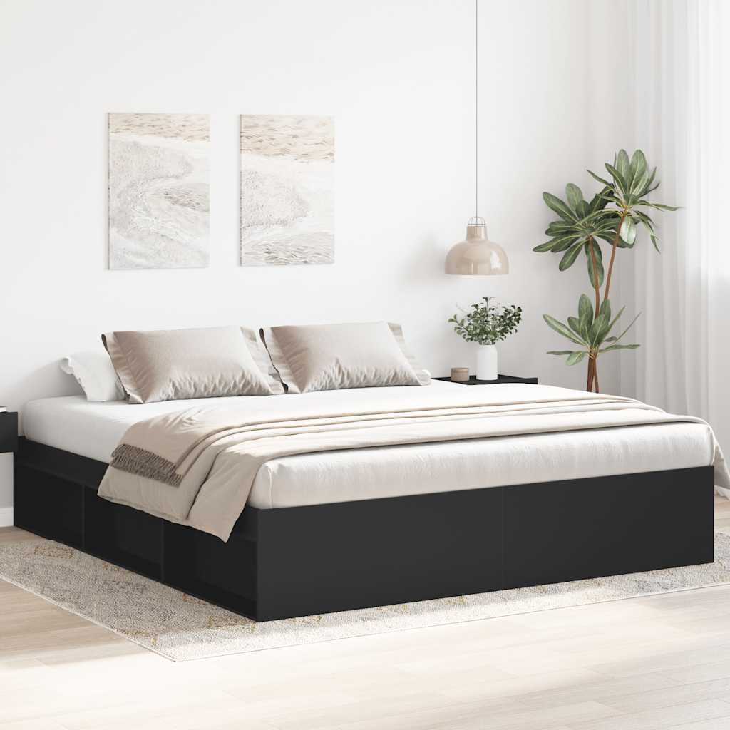 Bettgestell Schwarz 180x200 cm
