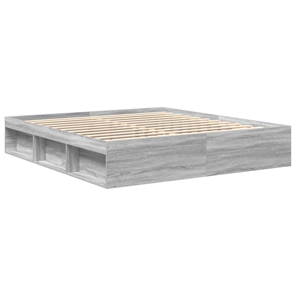 Bettgestell Grau Sonoma 180x200 cm