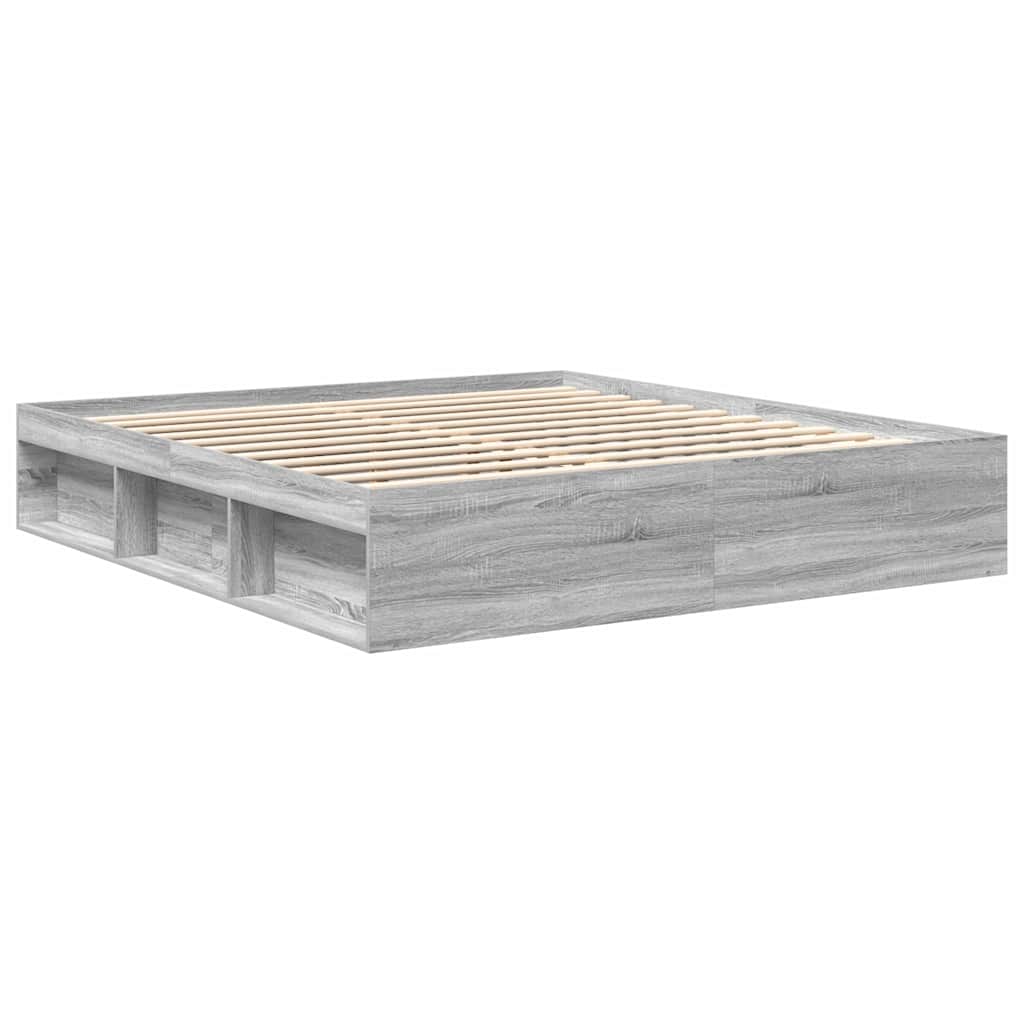 Bettgestell Grau Sonoma 180x200 cm
